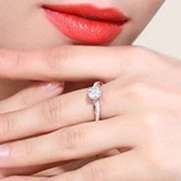 18K Rose Gold Plated Diamond Ring - Picture 6 of 6